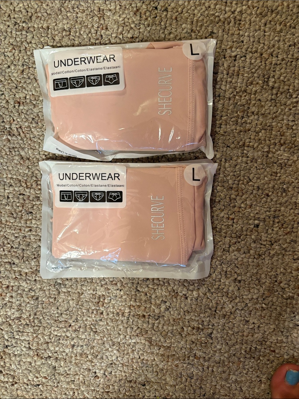 Men’s Pink Modal Cotton Underwear - Large (2-Pack)